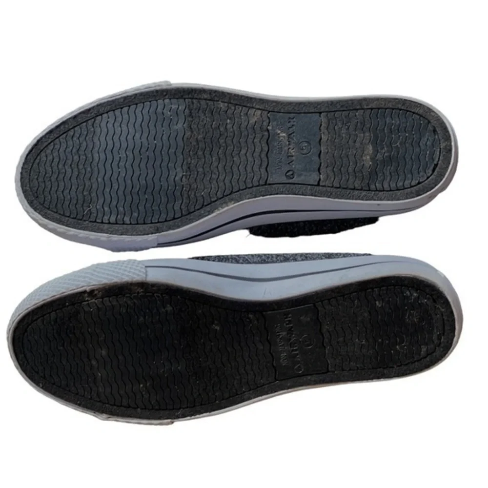 6 Women’s Airwalk Slip On Sneakers - Open Heel Elastic Tennis Shoes Heather Grey